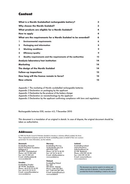 New White Swan Criteria for Rechargeables - European Portable ...