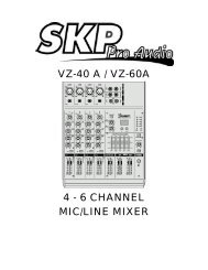 VZ-40 A / VZ-60A 4 - 6 CHANNEL MIC/LINE MIXER - SKP Pro Audio