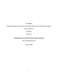 Mr. Terry Baloun - U.S. Senate Banking, Housing and Urban Affairs ...