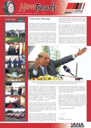 Chairman's Message - Sameer Africa Limited