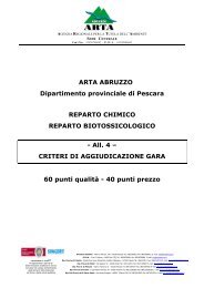 Criteri aggiudicazione gara - ARTA Abruzzo