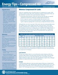 Minimize Compressed Air Leaks - EERE - U.S. Department of Energy