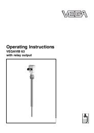 Operating Instructions - VEGAVIB 63 with relay output
