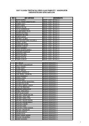 Liste - TÃ¼bitak