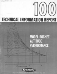 TIR-100 Model Rocket Altitude Performance