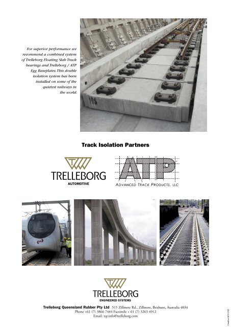 Rail Track Isolation Systems - Trelleborg.com.au