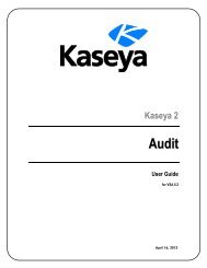 Run Audit - Kaseya Documentation
