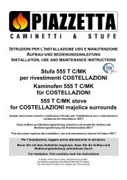 Stufa 555 T C/MK per rivestimenti COSTELLAZIONI Kaminofen 555 ...