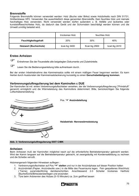 Stufa 555 T C/MK per rivestimenti COSTELLAZIONI Kaminofen 555 ...