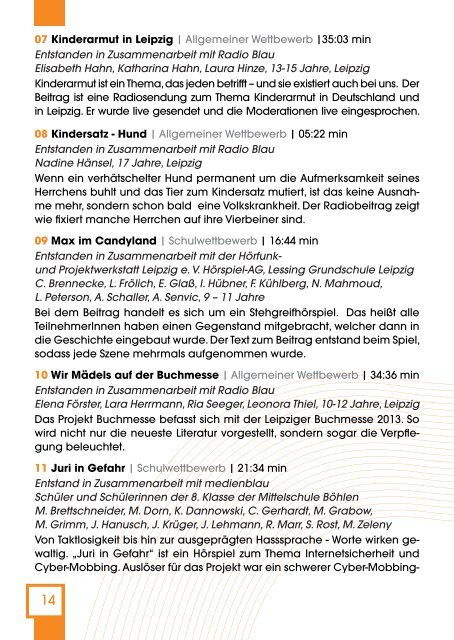 Programmheft als PDF herunterladen - Visionale Leipzig