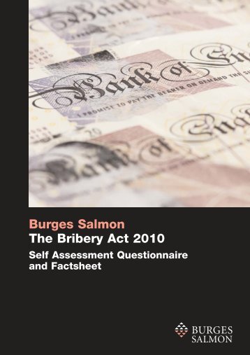 Bribery Act 2010 doc - Burges Salmon