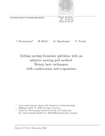 Solving oving boundary problems with an adaptive moving grid ... - ZIB