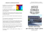 ButlletÃ­ informatiu per alumnes, mares i pares - Moixent