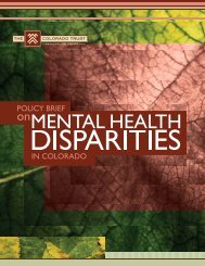 Policy Brief on Mental Health Disparities in Colorado â Summary