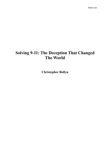 Solving 9-11: The Deception That Changed The World - Christopher ...