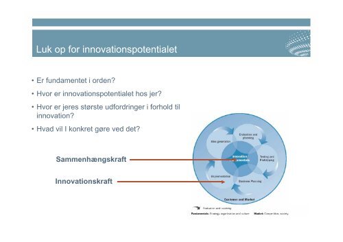 Innovationens syv cirkler. Skab klarhed over virksomhedens ... - SCKK