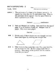 Math Superstars Earth XXII