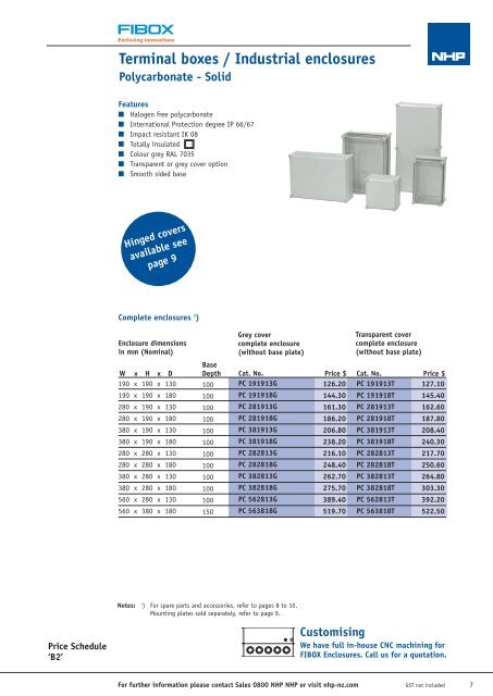 Download the NHP Fibox Enclosure Customising Brochure