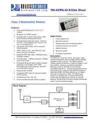 Data sheet RN-42/RN-42-N