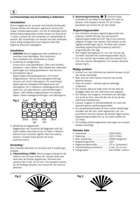 440007 - Lyskaster m/sensor