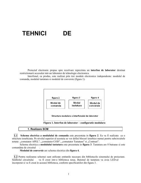 Realizarea unui proiect conform specificatiilor