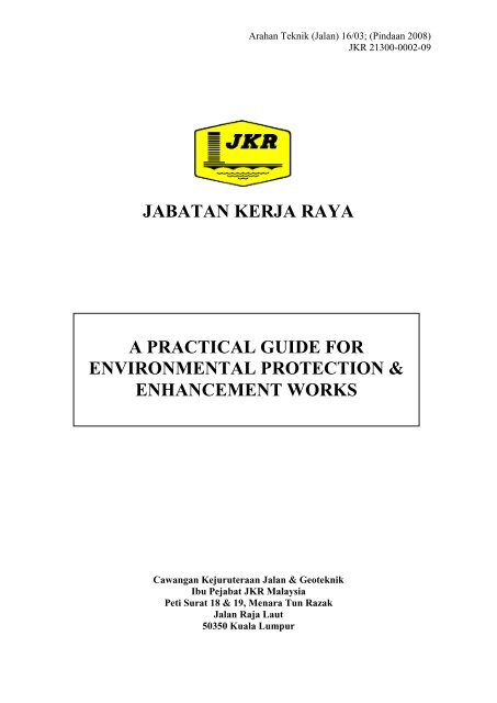 jabatan kerja raya a practical guide for environmental protection ...