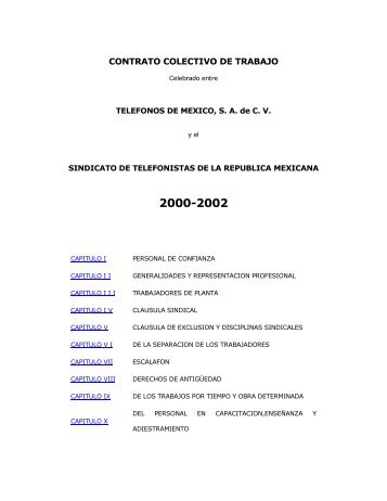 CONTRATO COLECTIVO DE TRABAJO - STRM