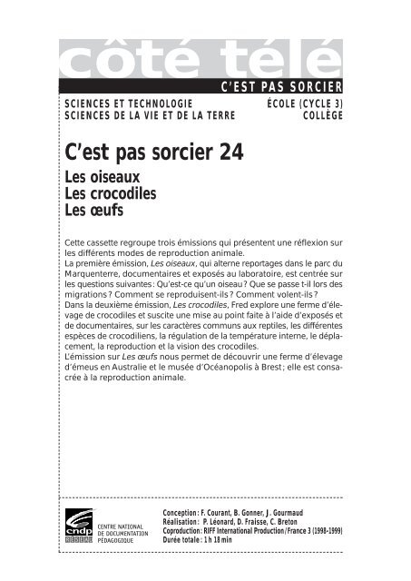 C'est pas sorcier 24 - pupitre