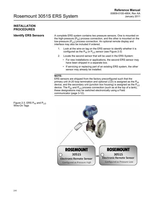 Rosemount 3051S Electronic Remote Sensors - Emerson Process ...