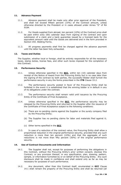 Philippine Bidding Documents - UP Baguio