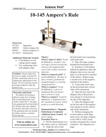 10-145 Ampere's Rule - Serrata Science Equipment