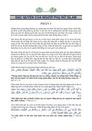 ĐẶC QUYỀN CỦA NGƯỜI PHỤ NỮ ISLAM PHẦN 1 - Chân Lý Islam