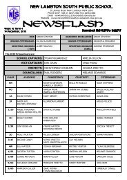Presentation Day Edition Week 10 - New Lambton South PS Main ...