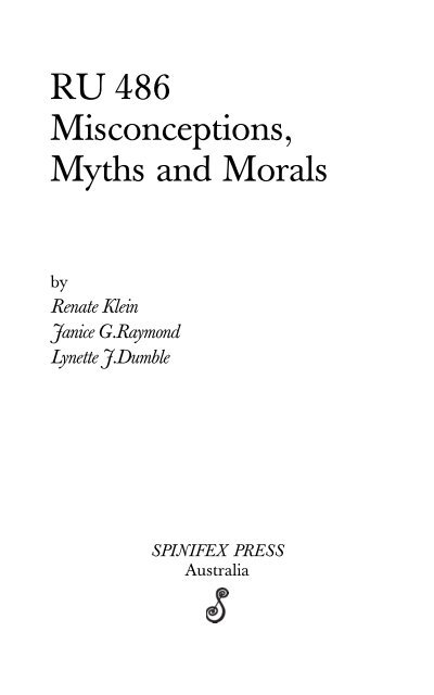 Ru 486 Misconceptions Myths and Morals - ressourcesfeministes