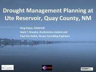 Drought Management Planning at Ute Reservoir, Quay County, NM