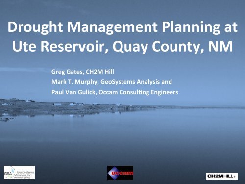 Drought Management Planning at Ute Reservoir, Quay County, NM