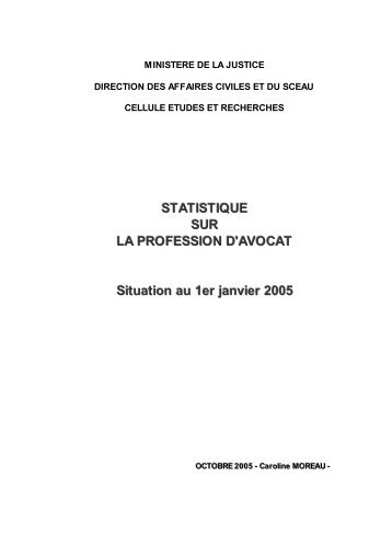 LES AVOCATS AU 1er JANVIER 2005 - le cercle du barreau