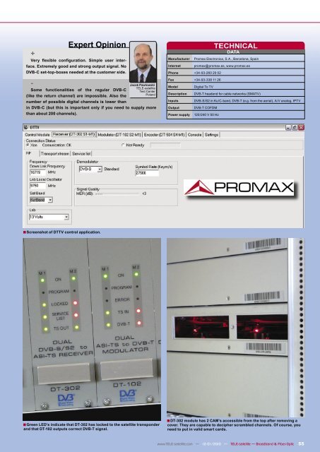 Promax Digital To TV Headend - Protel