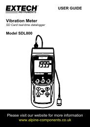 SDL800 - Vibration Meter/Datalogger - Alpine Components