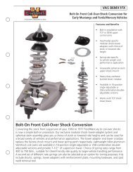 Bolt-On Front Coil-Over Shock Conversion - Total Control Products