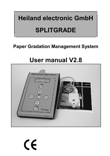 User manual V2.8 Heiland electronic GmbH SPLITGRADE