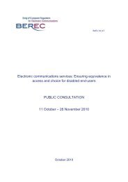 Electronic communications services: Ensuring ... - berec - Europa