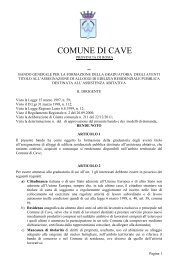 COMUNE DI CAVE