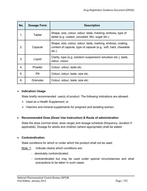 DRUG REGISTRATION GUIDANCE DOCUMENT (DRGD) - BPFK