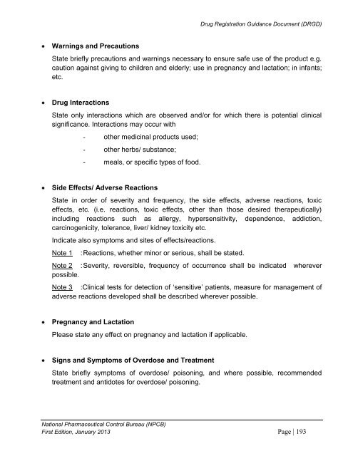 DRUG REGISTRATION GUIDANCE DOCUMENT (DRGD) - BPFK