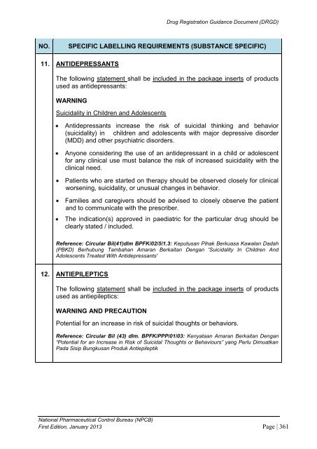 DRUG REGISTRATION GUIDANCE DOCUMENT (DRGD) - BPFK