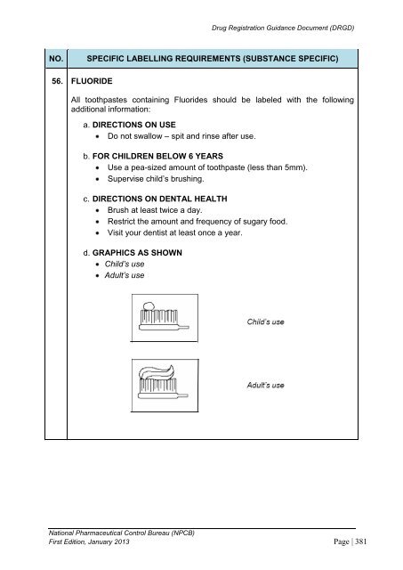 DRUG REGISTRATION GUIDANCE DOCUMENT (DRGD) - BPFK