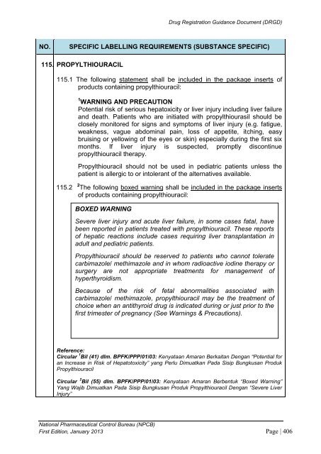 DRUG REGISTRATION GUIDANCE DOCUMENT (DRGD) - BPFK