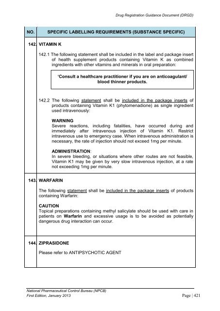 DRUG REGISTRATION GUIDANCE DOCUMENT (DRGD) - BPFK