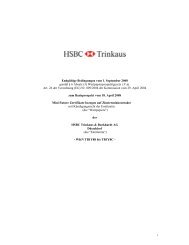 EndgÃ¼ltige Bedingungen vom 1. September 2008 ... - HSBC Trinkaus